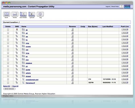 Pearson Media Server FTP Interface